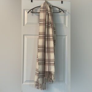 Abercrombie & Fitch Cream Plaid Scarf